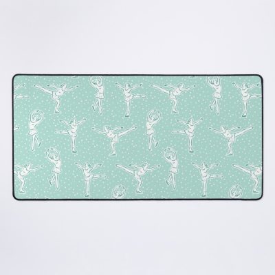 Figure Skating - Teal With Dots Mouse Pad Official Skating Merch