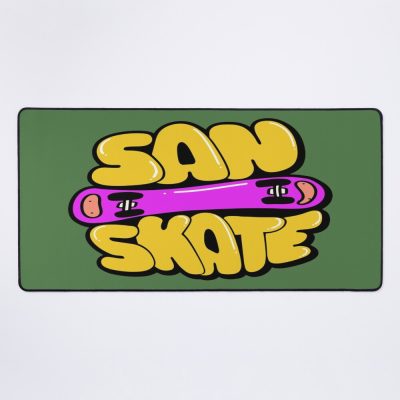 San Skate Bubble With Skateboard Mouse Pad Official Skating Merch