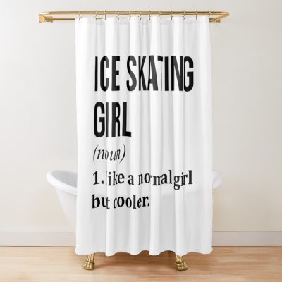 Ice Skating Girl Definition Shower Curtain Official Skating Merch