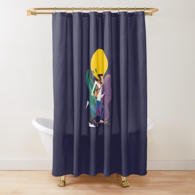 Skating Vector Art Shower Curtain Official Skating Merch