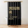 Speed Skating Girl Definition In Gold Shower Curtain Official Skating Merch