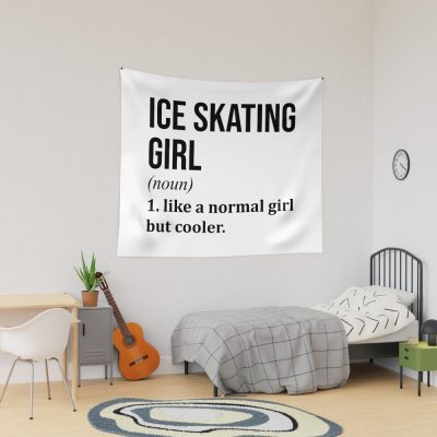 Ice Skating Girl Definition Tapestry Official Skating Merch