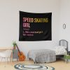 Speed Skating Girl Definition In Watercolor Tapestry Official Skating Merch