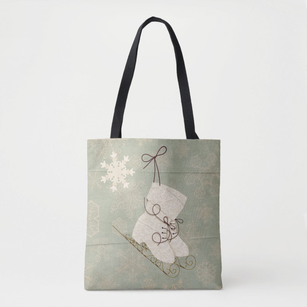 vintage snowflake ice skates cute rustic winter tote bag r6047025db1664615927a5930b7882b43 6kcf1 1000 - Skating Gifts