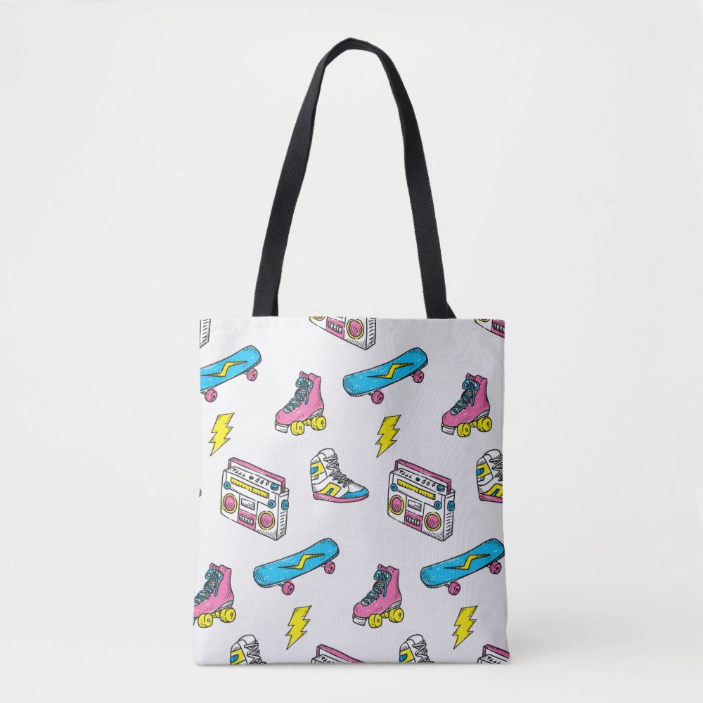 vintage theme background with sneakers radio skate tote bag r03367a8a883f448580123f47557de856 6kcf1 1000 - Skating Gifts