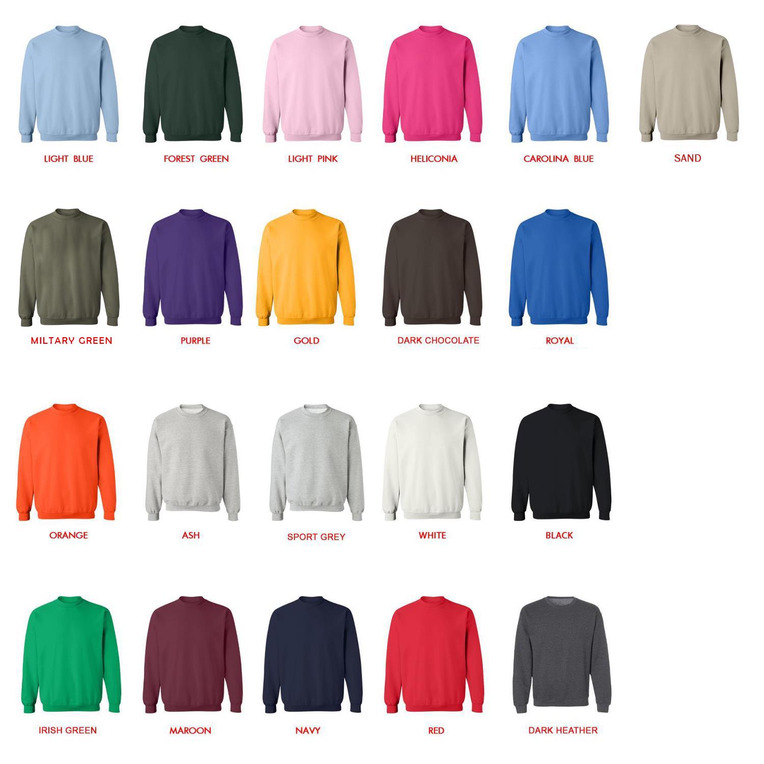 sweatshirt color chart - Skating Gifts