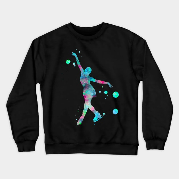 Figure Skating Watercolor Crewneck Sweatshirt