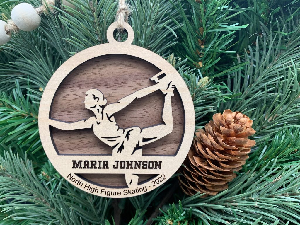 Personalized Skating Hot Arrival Wooden Ornament